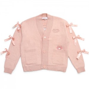 Hello Kitty My Melody Cozy Kuma JapanLA Cardigan Różowe | PL_HK86015