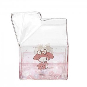 Hello Kitty My Melody Kawaii Glass Milk Carton Cup Różowe | PL_HK60303