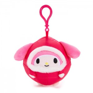 Hello Kitty My Melody Mascot Clip (Winter Puffer Series) Czerwone | PL_HK67333