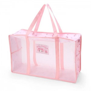 Hello Kitty My Melody Mesh Storage Tote (Large) Różowe | PL_HK92459