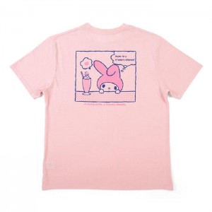 Hello Kitty My Melody Relaxed Tee Różowe | PL_HK68859