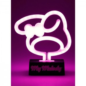 Hello Kitty My Melody Silhouette Neon Light Lamp Białe | PL_HK45964