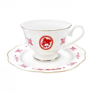 Hello Kitty My Melody Tea Cup and Saucer Set (Classic Corduroy Series) Białe | PL_HK71954