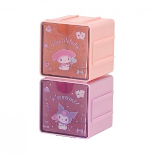 Hello Kitty My Melody & Kuromi Cubic Storage Containers (Set of 2) Różowe Pomarańczowe | PL_HK70457