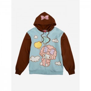 Hello Kitty My Sweet Piano x Dumbgood Zip Hoodie Kolorowe | PL_HK19043