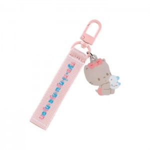 Hello Kitty Nya Ni Nyu Nye Nyon Logo Keychain (Sanrio Character Award Series) Różowe | PL_HK82127