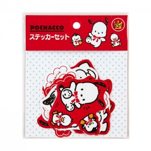 Hello Kitty Pochacco 10-pc Sticker Pack (35th Anniversary Red Ribbon Series) Czerwone | PL_HK21162