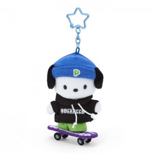 Hello Kitty Pochacco Plush Mascot Keychain (Sk8r Squad Series) Niebieskie Czarne | PL_HK33242