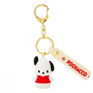 Hello Kitty Pochacco Signature Keychain Białe Czerwone | PL_HK83865