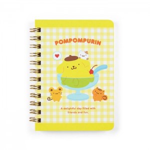 Hello Kitty Pompompurin Compact Ruled Notebook Żółte | PL_HK82594