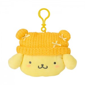 Hello Kitty Pompompurin Cozy Cap Mascot Clip Pouch Żółte | PL_HK11721