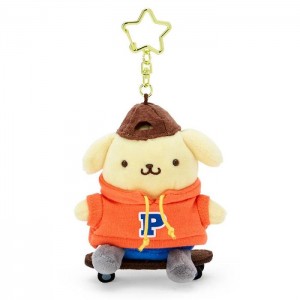 Hello Kitty Pompompurin Plush Mascot Keychain (Sk8r Squad Series) Żółte Pomarańczowe | PL_HK99409