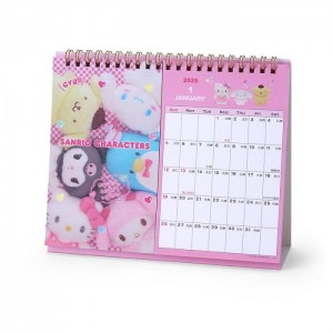 Hello Kitty Sanrio Characters 2025 Postcard Desk Calendar Różowe | PL_HK95892