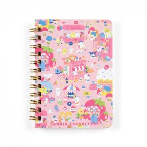 Hello Kitty Sanrio Characters Compact Ruled Notebook Różowe | PL_HK85620