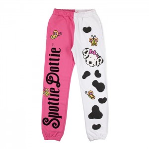 Hello Kitty Spottie Dottie x Dumbgood Puff Print Sweatpants Różowe Białe | PL_HK61548