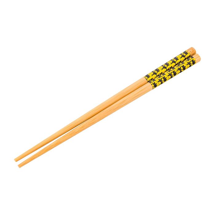 Hello Kitty Badtz-maru Ceramic Ramen Bowl and Chopstick Set (Stripes) Żółte | PL_HK76186