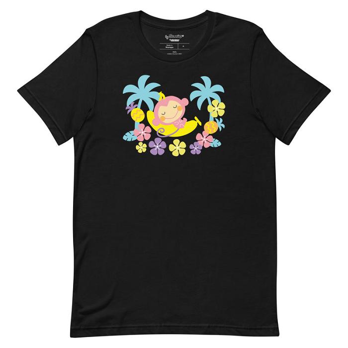 Hello Kitty Chi Chai Monchan Tropical Paradise Tee Czarne | PL_HK88467