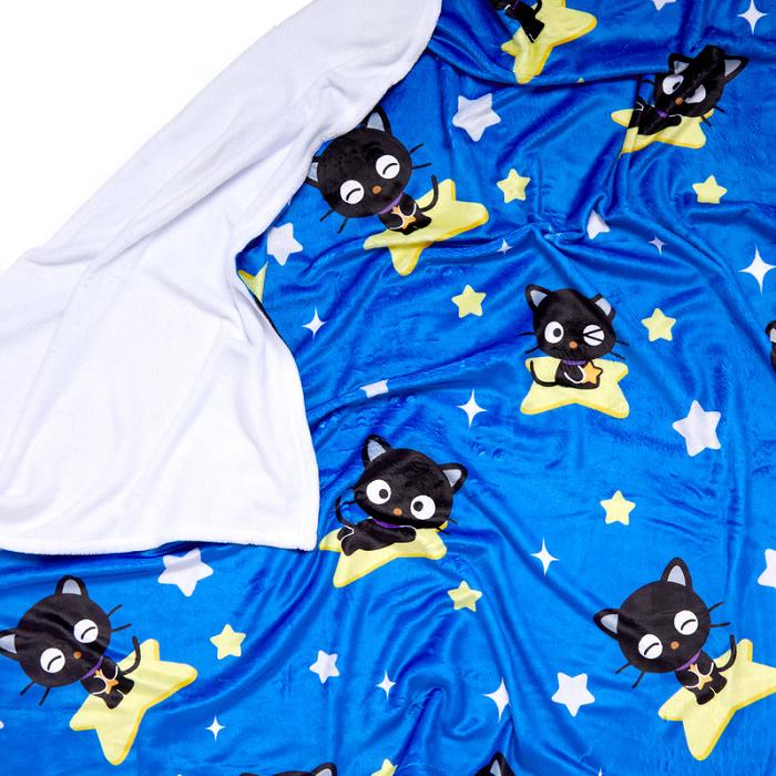 Hello Kitty Chococat Starry Night Throw Blanket Niebieskie | PL_HK37515