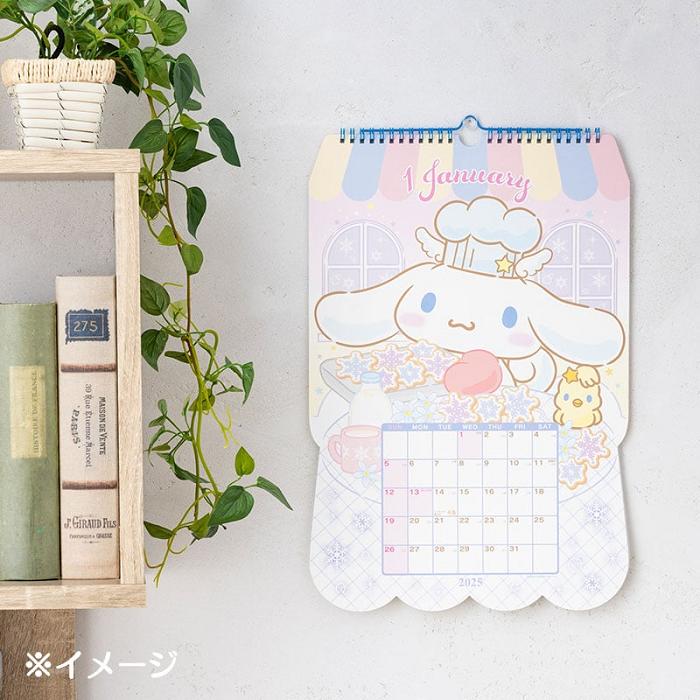 Hello Kitty Cinnamoroll 2025 Die-Cut Wall Calendar Niebieskie | PL_HK24078