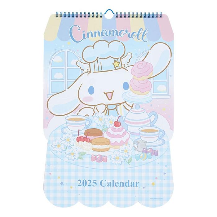 Hello Kitty Cinnamoroll 2025 Die-Cut Wall Calendar Niebieskie | PL_HK24078