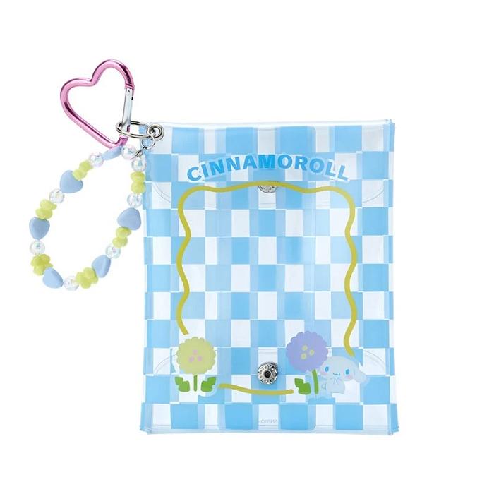 Hello Kitty Cinnamoroll Clear Snap Mini Pouch (Pastel Check Series) Niebieskie | PL_HK94055