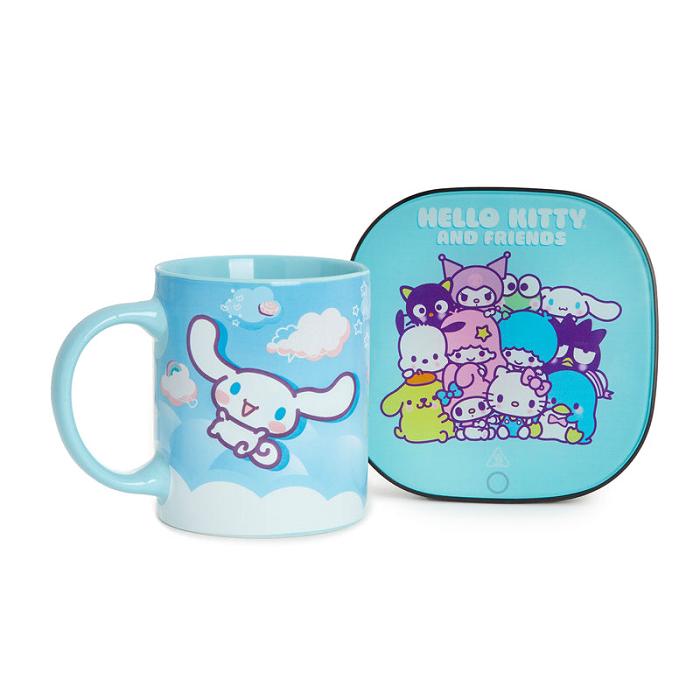 Hello Kitty Cinnamoroll Coffee Mug Warmer Set Niebieskie | PL_HK68829