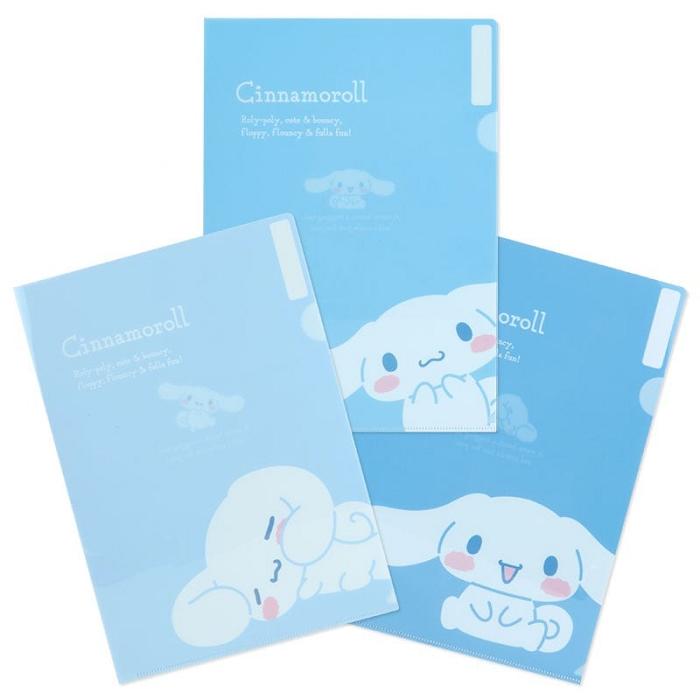 Hello Kitty Cinnamoroll Expressions 3-pc Clear File Folder Set Niebieskie | PL_HK20659