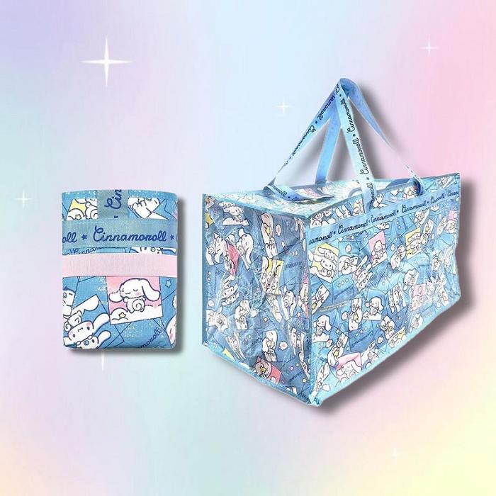 Hello Kitty Cinnamoroll Foldable Storage Bag Niebieskie | PL_HK72694