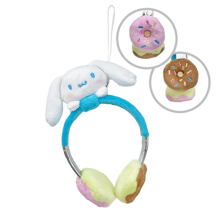 Hello Kitty Cinnamoroll Plush Headphones Bag Charm Białe Niebieskie | PL_HK33949