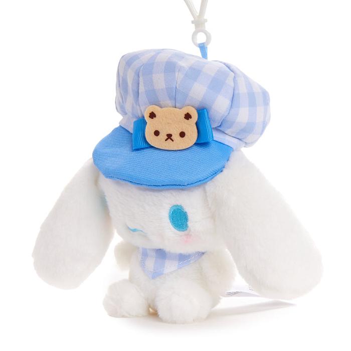 Hello Kitty Cinnamoroll Plush Mascot Clip (Gingham Cap Series) Białe Niebieskie | PL_HK49314