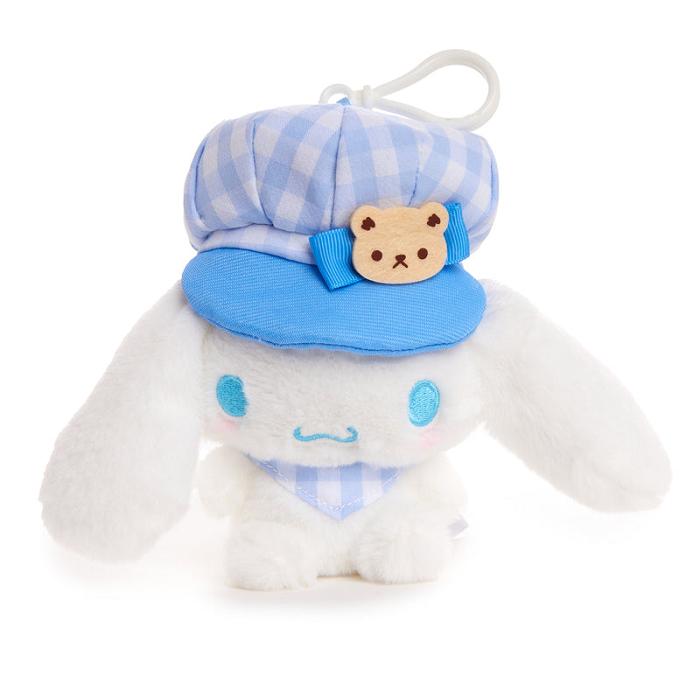 Hello Kitty Cinnamoroll Plush Mascot Clip (Gingham Cap Series) Białe Niebieskie | PL_HK49314