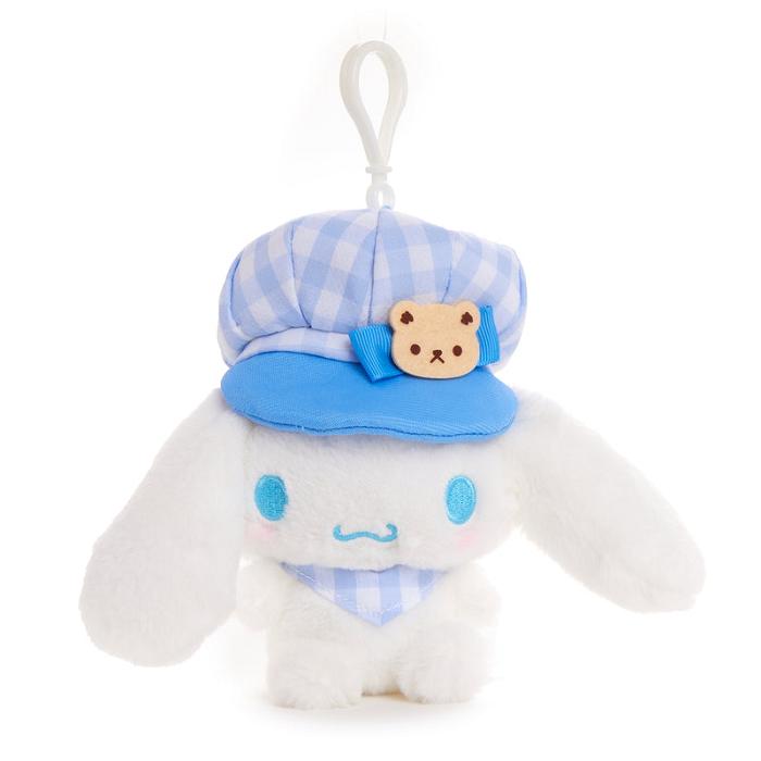 Hello Kitty Cinnamoroll Plush Mascot Clip (Gingham Cap Series) Białe Niebieskie | PL_HK49314