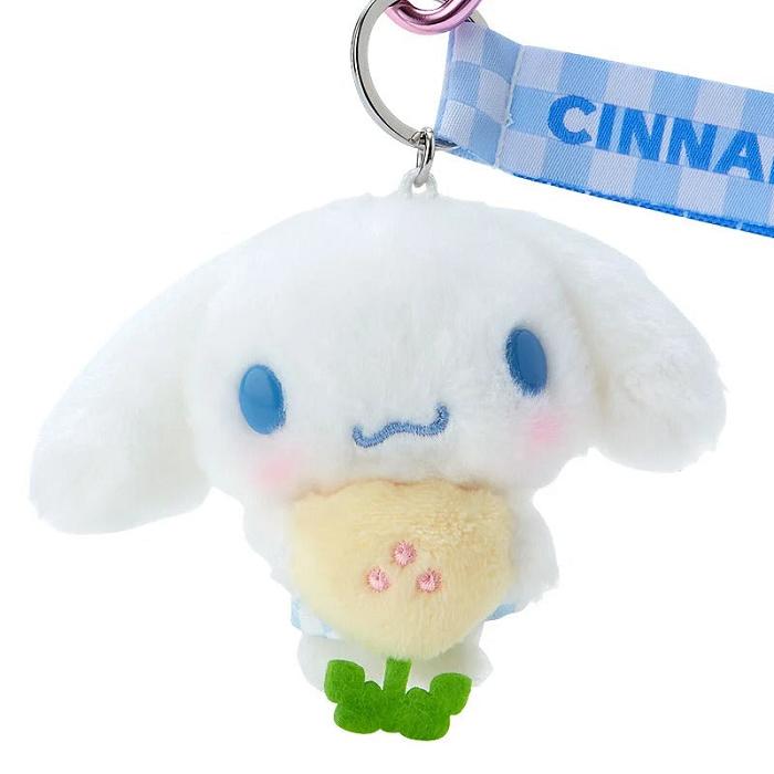 Hello Kitty Cinnamoroll Plush Mascot Keychain (Pastel Check Series) Niebieskie | PL_HK18097