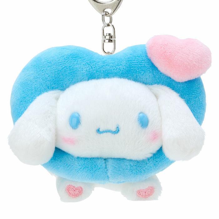 Hello Kitty Cinnamoroll Plush Mascot Keychain (Big Heart Series) Niebieskie | PL_HK51662