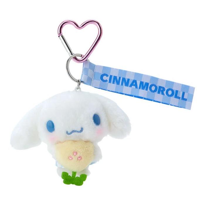 Hello Kitty Cinnamoroll Plush Mascot Keychain (Pastel Check Series) Białe | PL_HK38193