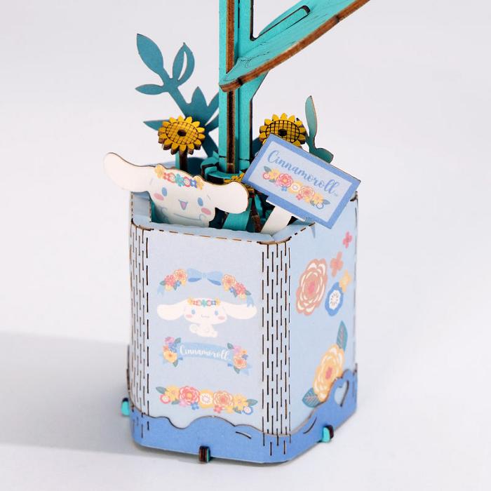 Hello Kitty Cinnamoroll Sunflower 3D Wooden Puzzle Żółte | PL_HK45616