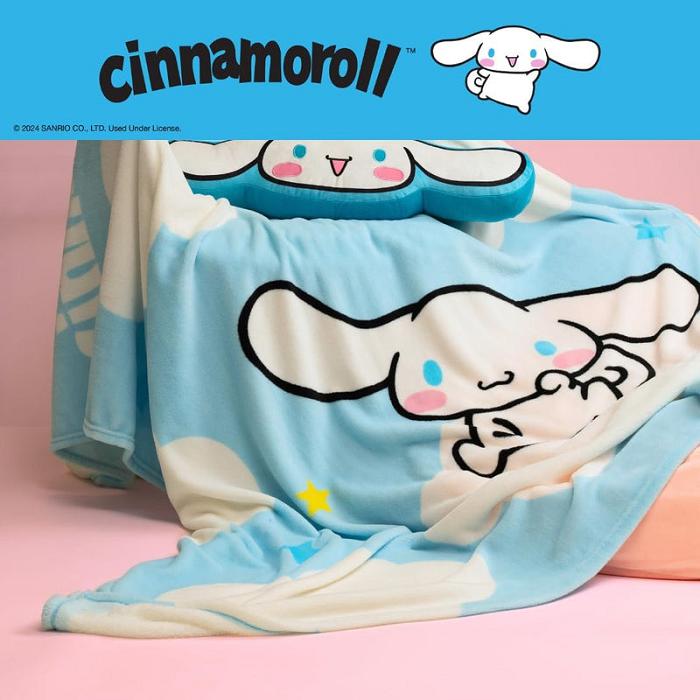 Hello Kitty Cinnamoroll Wish Upon A Star Throw Blanket Niebieskie | PL_HK70042