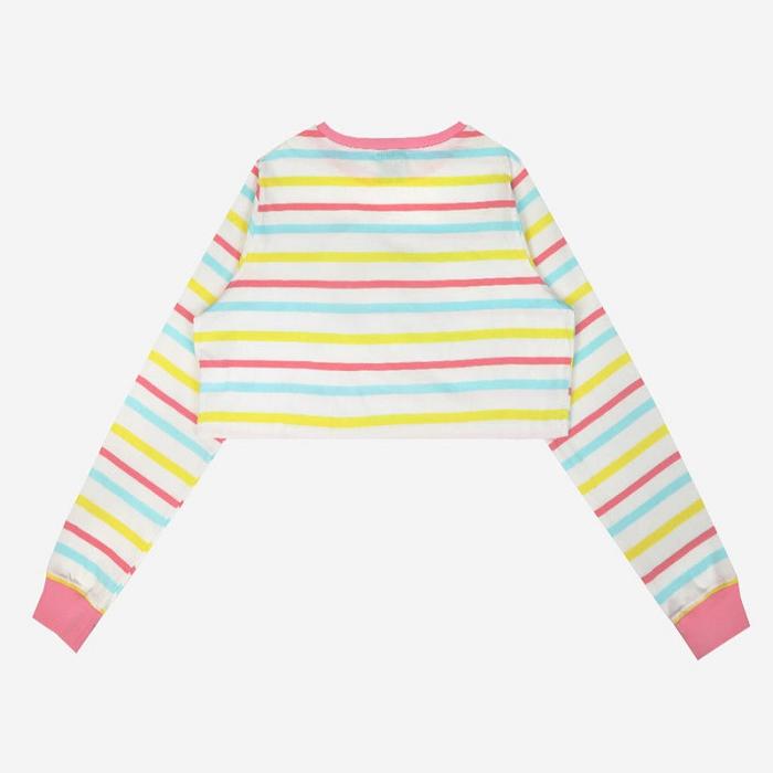 Hello Kitty Cinnamoroll x Dumbgood Striped Crop Longsleeve Kolorowe | PL_HK80008