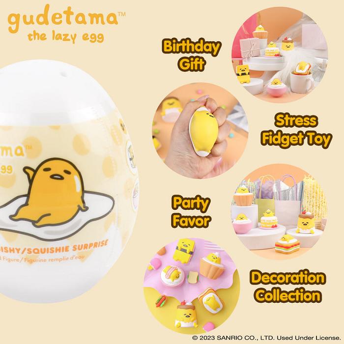 Hello Kitty Gudetama Capsule Squishies (Series 1) Żółte | PL_HK38514