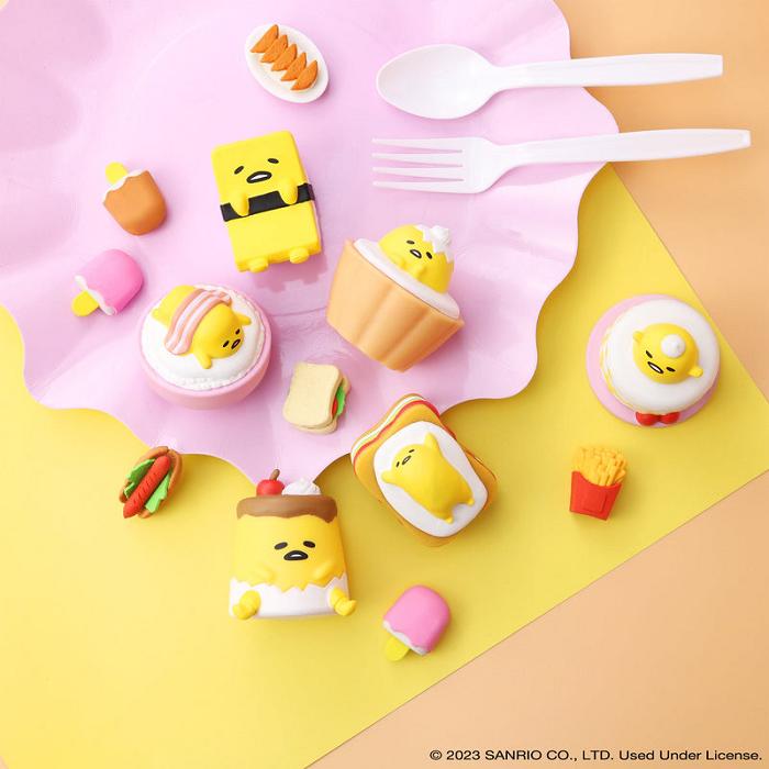 Hello Kitty Gudetama Capsule Squishies (Series 1) Żółte | PL_HK38514