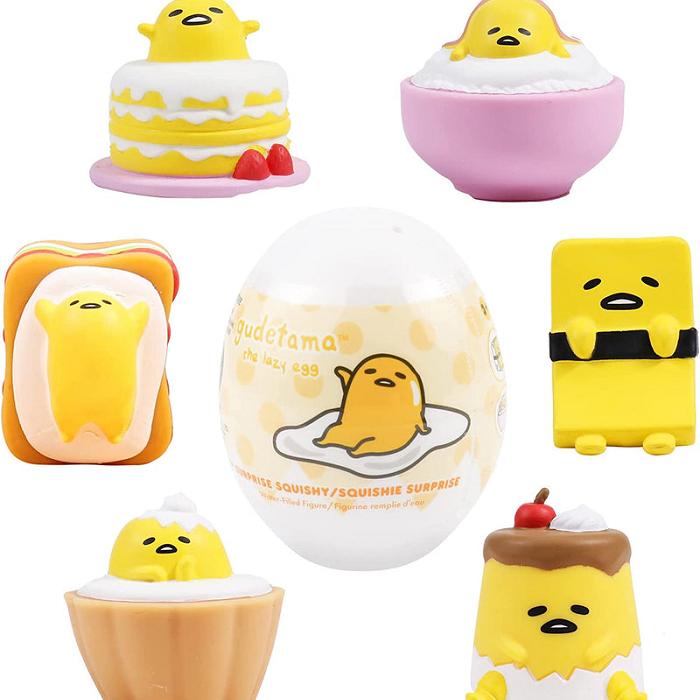 Hello Kitty Gudetama Capsule Squishies (Series 1) Żółte | PL_HK38514