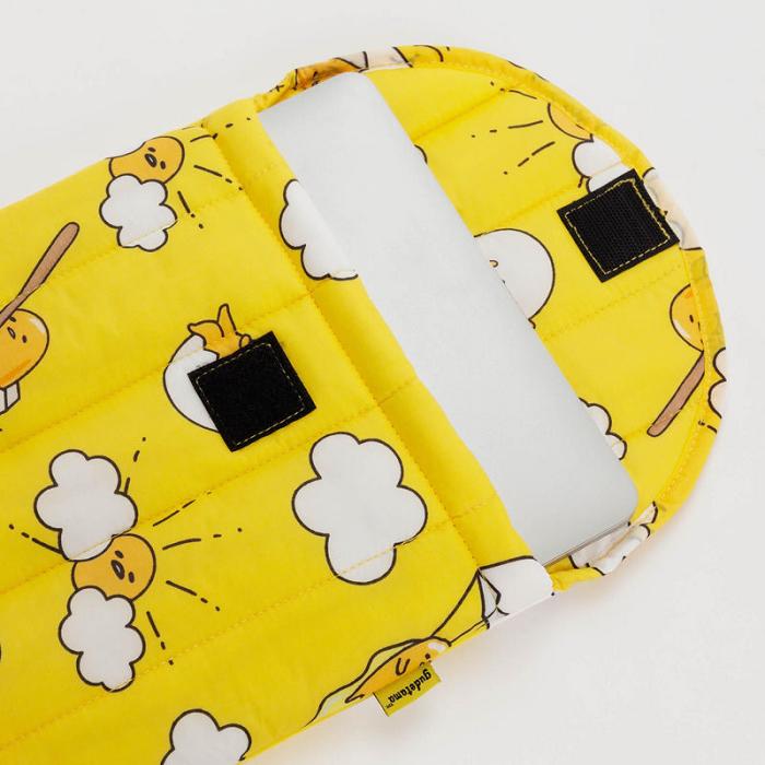 Hello Kitty Gudetama x Baggu Puffy Laptop Sleeve Żółte | PL_HK38721