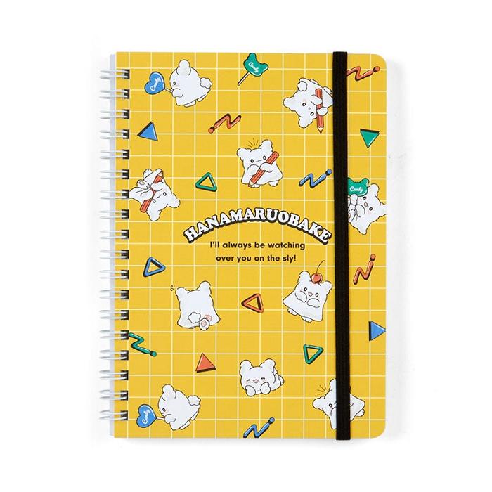 Hello Kitty Hanamaruobake Lined Notebook (Elastic Closure) Żółte | PL_HK87061