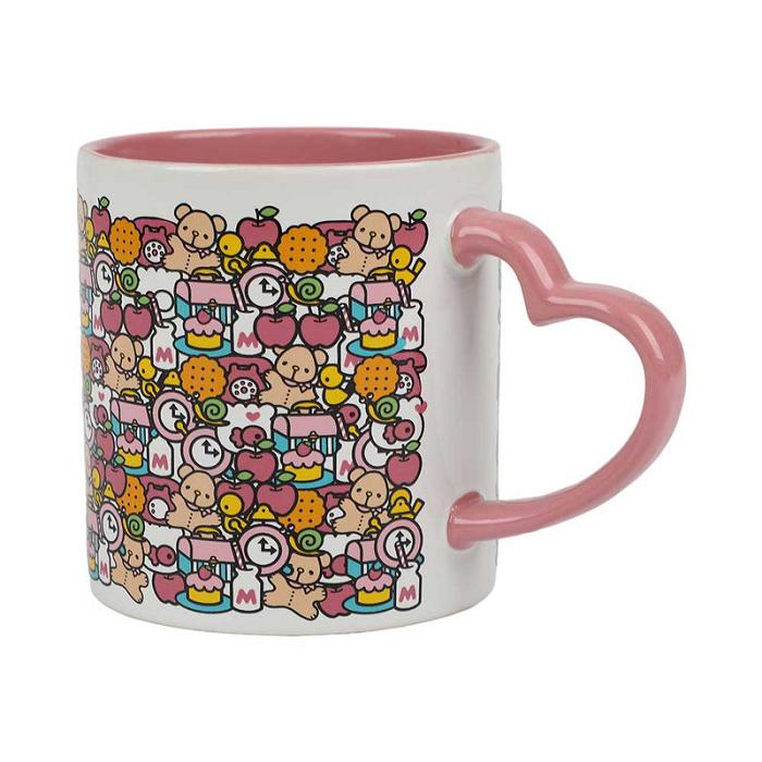 Hello Kitty Hello Kitty 16oz Heart Handle Ceramic Mug Kolorowe | PL_HK76245