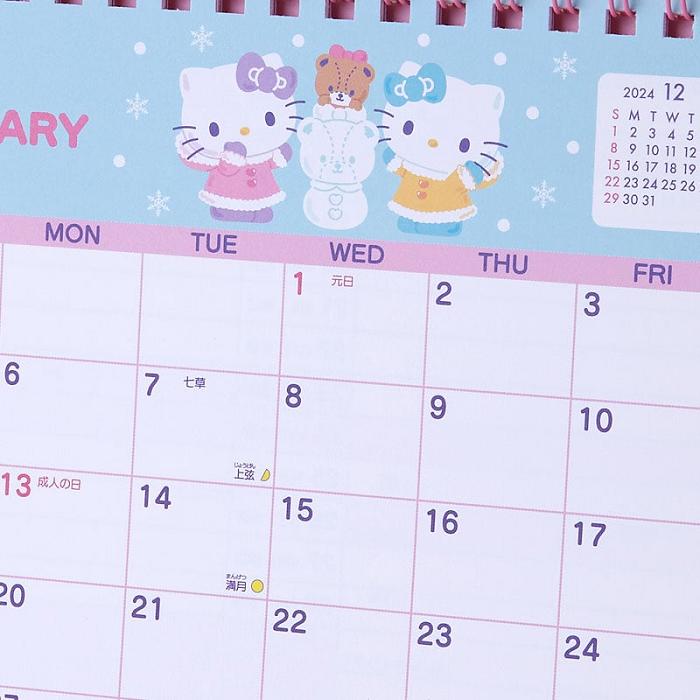 Hello Kitty Hello Kitty 2025 Desk Calendar Różowe | PL_HK36677