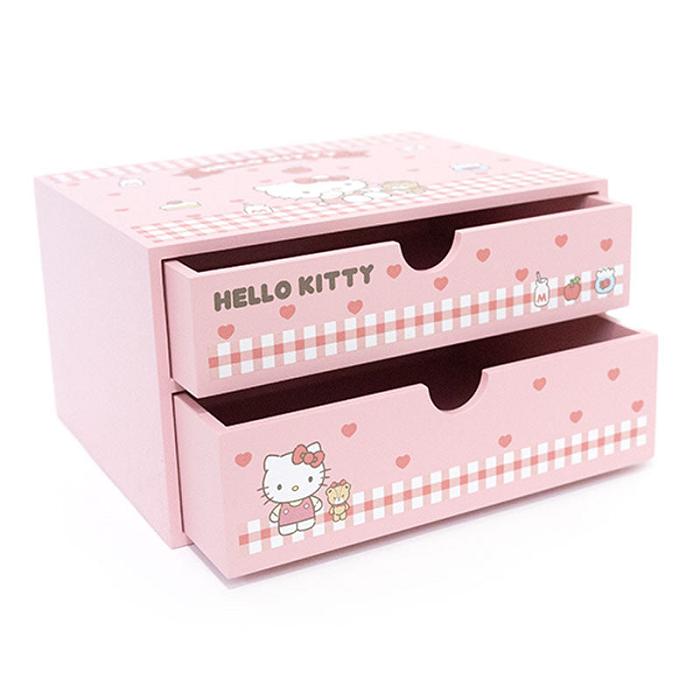 Hello Kitty Hello Kitty 2-Drawer Storage Chest Różowe | PL_HK83305