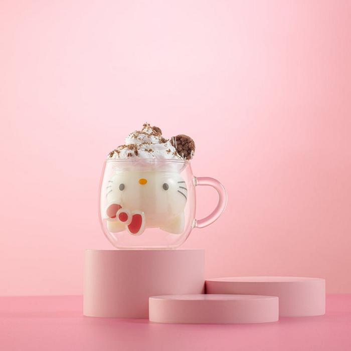 Hello Kitty Hello Kitty 3D Double Wall Espresso Glass Silve | PL_HK44273