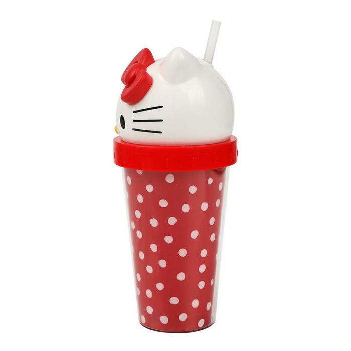 Hello Kitty Hello Kitty 3D Face Travel Tumbler (Dots) Czerwone | PL_HK93002