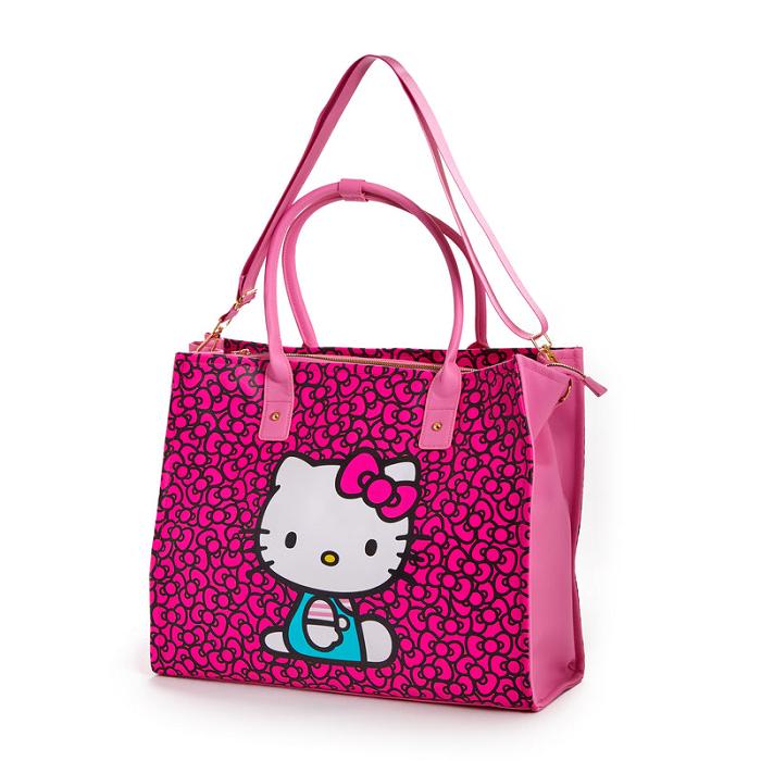 Hello Kitty Hello Kitty 3-pc All-Over Print Travel Tote Set Różowe | PL_HK95683