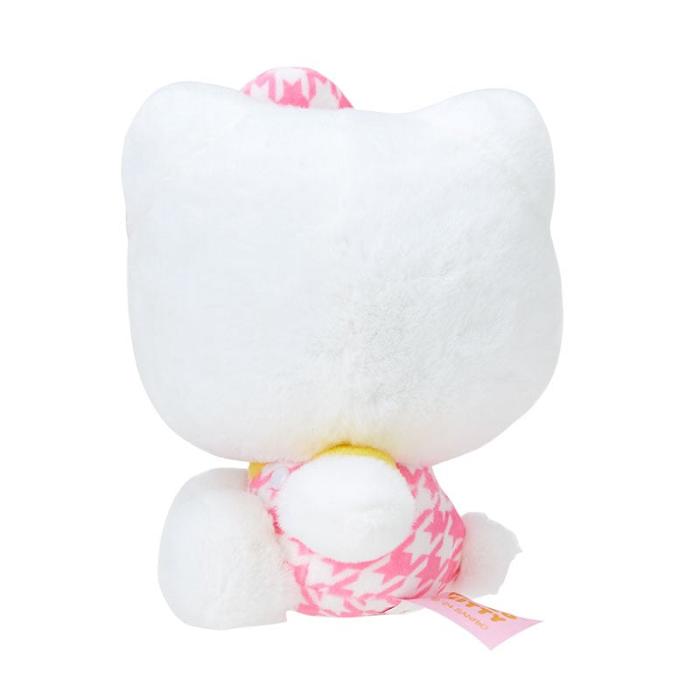 Hello Kitty Hello Kitty 50th Anniv. Plush Mascot (Pink Houndstooth) Białe Różowe | PL_HK27194